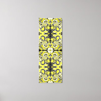 Toile Crazy Paisley Kaleidoscope Jaune et Noir