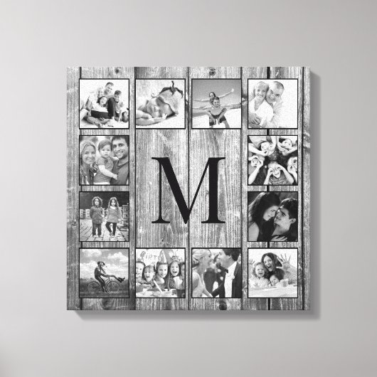 Toile Create Your Custom Photo Collage Rustic Farmhouse (Recto)