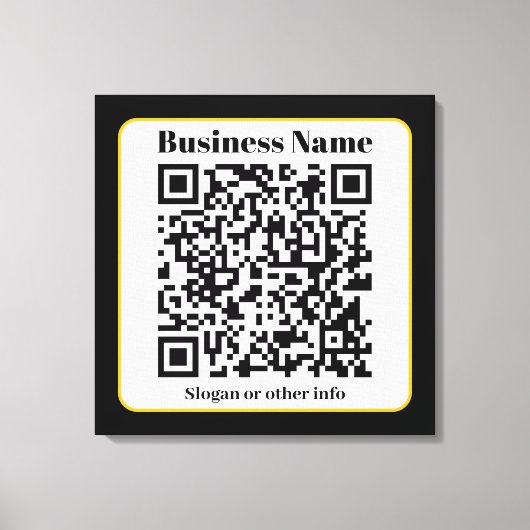 Toile Create Your Own QR Code | Black White Gold Border (Recto)