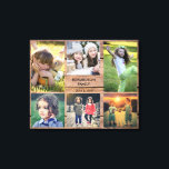 Toile Create your own rustic wood family photo collage<br><div class="desc">Créez votre propre collage photo de famille en bois rustique Canvas Art. Ajoutez vos propres belles photos et ajoutez votre nom et vos années et créez un art mural très personnel et unique.</div>