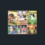 Toile Create your own rustic wood family photo collage<br><div class="desc">Créez votre propre collage photo de famille en bois rustique Canvas Art. Ajoutez vos propres belles photos et ajoutez votre nom et vos années et créez un art mural très personnel et unique.</div>