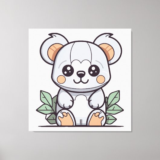Toile Création de Koala Vector Magique Kawaii (Recto)