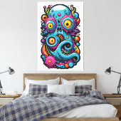 Toile Créature du groupe de design Memphis Lagoon (Insitu(Chambre))
