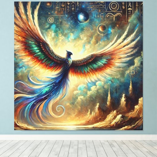 Toile Créature mythique inspirée par l'Egypte dans le pa (Insitu (Plancher de Bois))