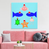 Toile Créatures de la mer de Noël (Insitu(Salon))