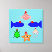 Toile Créatures de la mer de Noël (Recto)