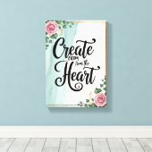 Toile Créer à partir du coeur, option 3 (Insitu (Plancher de Bois))