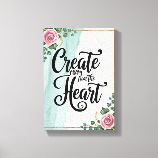 Toile Créer à partir du coeur, option 3 (Recto)