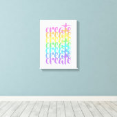 Toile "Créer" Arc-en-ciel (Insitu (Plancher de Bois))