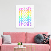Toile "Créer" Arc-en-ciel (Insitu(Salon))