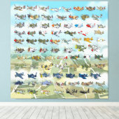 Toile créer votre propre caricature d'avion (Insitu (Plancher de Bois))