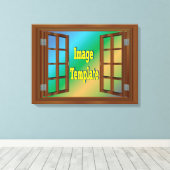 Toile Créer votre propre fenêtre 🌿 faux (Insitu (Plancher de Bois))