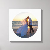 Toile Créer votre propre photo Mariage de forme circulai (Recto)