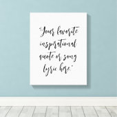 Toile Créez votre propre calligraphie de devis (Insitu (Plancher de Bois))