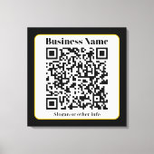 Toile Créez votre propre code QR | Bordure noire blanche (Recto)
