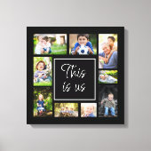 Toile Créez votre propre collage photo multi-noir This U (Recto)