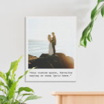 Toile Créez votre propre devis photo<br><div class="desc">Créez votre propre devis sur mesure en toile murale. Caractéristiques typographie minimaliste de machine à écrire et photo personnalisée.</div>