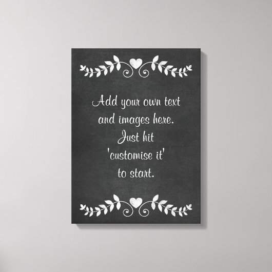 Toile Créez votre propre tableau de bord - menu, signe, (Recto)