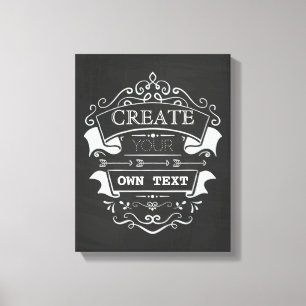 Toile Créez votre propre texte, conception de Flourish