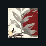 Toile Crème Bourgogne & Gris Aquarelle Abstraite artisti<br><div class="desc">Design artistique moderne et élégant dans une palette de couleurs crème, bordeaux et gris. Un dessin abstrait artistique présente une feuille d'aquarelle et une composition géométrique en cercle aux tons bordeaux et gris avec accents noir et or sur un arrière - plan d'ivoire crémeux. Vous pouvez customiser en changeant la...</div>