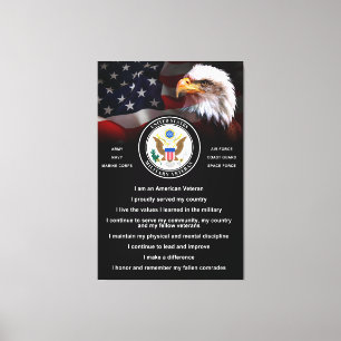Toile Crème de VÉTÉRAN militaire des États-Unis