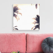 Toile Crème Dream Palm Trees & Lights Beachy Glam (Insitu(Salon))