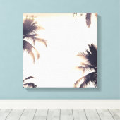 Toile Crème Dream Palm Trees & Lights Beachy Glam (Insitu (Plancher de Bois))