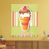 Toile Crème glacée au chocolat vintage (Insitu(Salon))