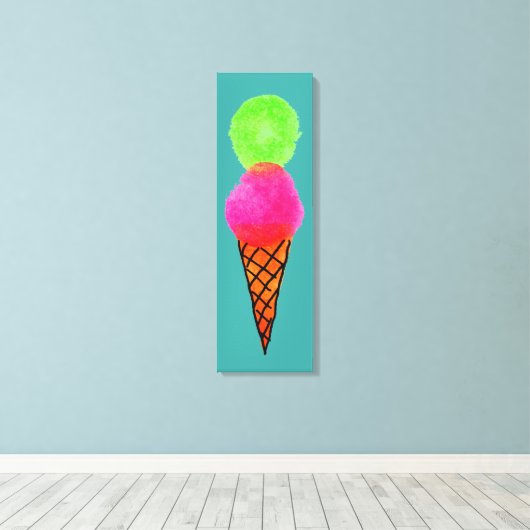 Toile Crème glacée Pop Art (Insitu (Plancher de Bois))