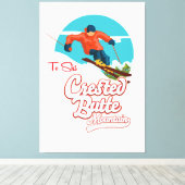 Toile Crested Butte pour skier (Insitu (Plancher de Bois))