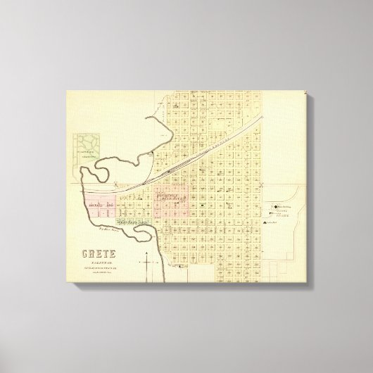 Toile Crète et Comté de Saline, Nebraska (Recto)