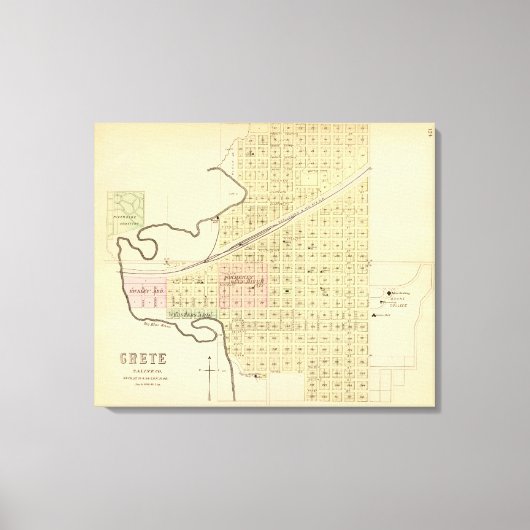 Toile Crète et Comté de Saline, Nebraska (Recto)