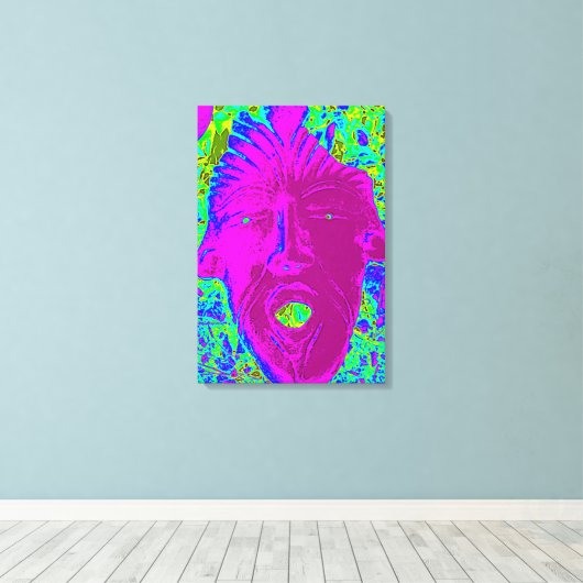 Toile cri au visage violet (Insitu (Plancher de Bois))