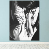 Toile Cri silencieux - Expression d'agitation intérieure (Insitu (Plancher de Bois))