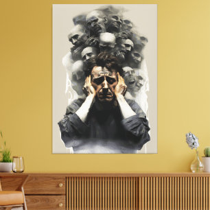 Toile Cri surréaliste – Peinture abstraite émotionnelle 