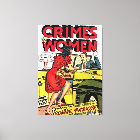 Toile Crimes Par Women_Bonnie Parker Comics Vintages (Recto)