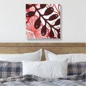 Toile Crimson Currents – Modern Abstract Botanical Art (Insitu(Chambre))