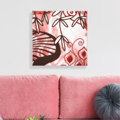 Toile Crimson Garden – Abstract Botanical Pattern Art Pr (Insitu(Salon))