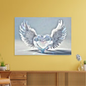 Toile *~* Cristal de verre Coeurs Anges Ailes AP78 (Insitu(Salon))