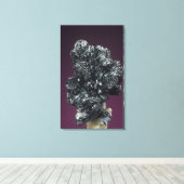 Toile Cristaux de Stibnite, principal minerai d'Antimoin (Insitu (Plancher de Bois))