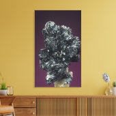 Toile Cristaux de Stibnite, principal minerai d'Antimoin (Insitu(Salon))