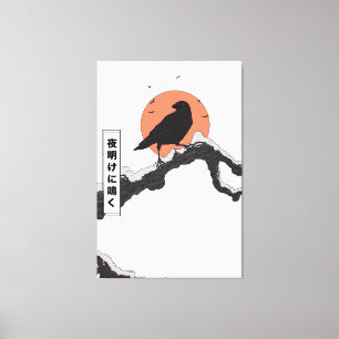 Toile Croassant à l'aube
