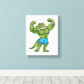 Toile Crocodile comme Bodybuilder extrême (Insitu (Plancher de Bois))