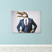 Toile Crocodile en combinaison (Insitu (Plancher de Bois))