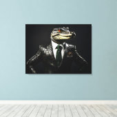 Toile Crocodile en combinaison (Insitu (Plancher de Bois))