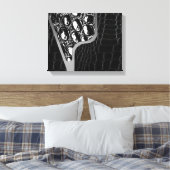 Toile Crocodile en cuir noir Texture (Insitu(Chambre))