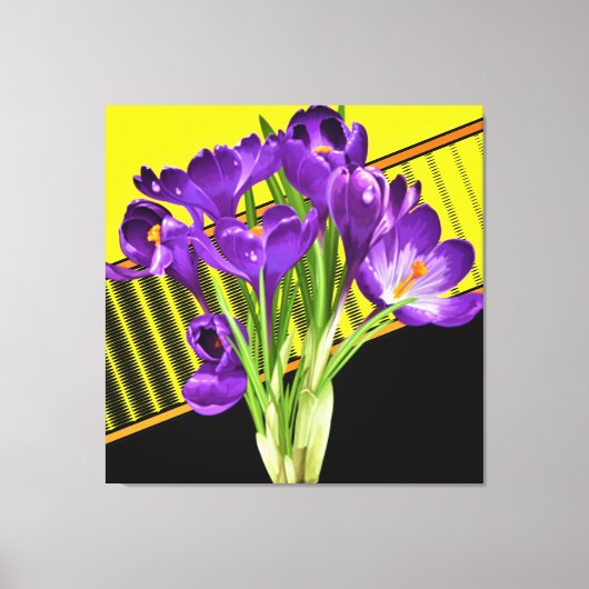 Toile Crocus Floral/Géométrique (Recto)