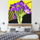 Toile Crocus Floral/Géométrique (Insitu(Chambre))