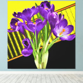 Toile Crocus Floral/Géométrique (Insitu (Plancher de Bois))
