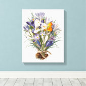 Toile Crocus Spring Flower Botanique Floral Art (Insitu (Plancher de Bois))